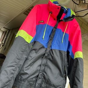 Vintage 80s Neon Columbia Windbreaker